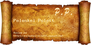 Peleskei Polett névjegykártya